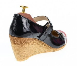 Pantofi dama casual din piele naturala, cu platforme de 7cm, foarte comozi - P104RNLAC - Img 4