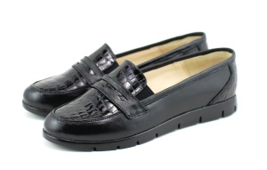 Pantofi dama casual din piele naturala, foarte comozi - P105NCROCO