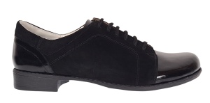 Pantofi dama casual din piele naturala - Model Bob Negru Lac - Img 5