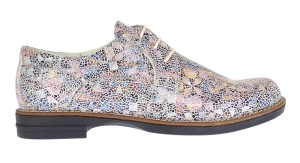Pantofi dama casual din piele naturala Mozaic Colorat P102BEJ2 - Img 5