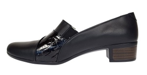 Pantofi dama comozi casual din piele naturala negru croco P27CRN - Img 3