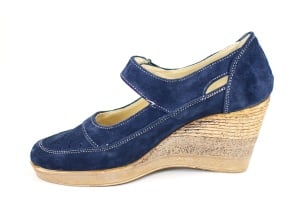 Pantofi dama cu platforma din piele naturala, foarte comozi - P9154VELBLM - Img 5