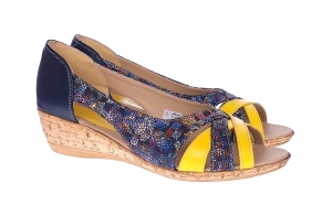 Pantofi dama decupati cu platforme lucrati din piele naturala S306BLG - Img 6