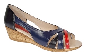 Pantofi dama decupati cu platforme lucrati din piele naturala S306RNBL - Img 4