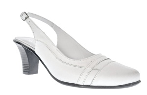 Pantofi dama decupati din piele naturala box - Model Alb cu toc 7cm S301ABOX - Img 3