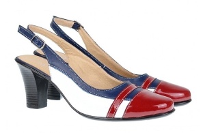 Pantofi dama decupati din piele naturala - Model cu toc de 7cm S301RABL - Img 3