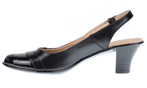 Pantofi dama decupati din piele naturala toc de 5 cm S511NL - Img 2