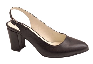 Pantofi dama eleganti decupati din piele naturala - Model Angelyna Negru Box - Img 2