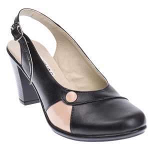 Pantofi dama eleganti, piele naturala, Made in Romania, PS46NUD - Img 5