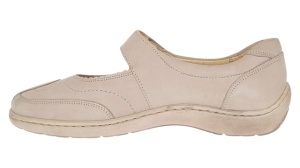 Pantofi dama Med-Line Ultra Confort din piele naturala bufo cu bareta BRD214BEJ - Img 11