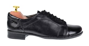 Pantofi dama negri casual din piele naturala, foarte comozi - Made in Romania P10NNL - Img 5