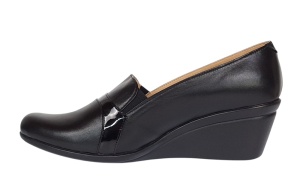 Pantofi dama piele naturala cu platforme de 5 cm P14 Negru Box - Img 6