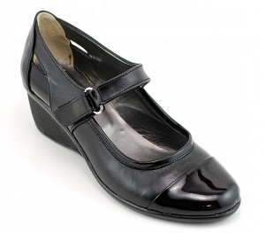 Pantofi dama piele naturala cu varf lacuit si arici, casual - Cod: P72N - Img 5