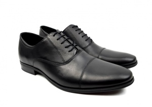 Pantofi eleganti barbati din piele naturala Negru Box GKR347N - Img 4