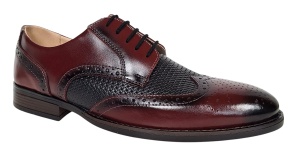 Pantofi eleganti barbati piele naturala 993 Bordeaux si Negru - Img 8