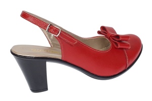 Pantofi eleganti dama decupati din piele naturala - Model Mara Rosu Box - Img 6