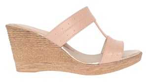 Papuci dama din piele naturala cu platforme de 7cm Nude PAP300NUD - Img 4