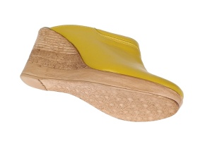 Saboti dama galben din piele naturala, platforme de 7 cm - TEA19GB - Img 4