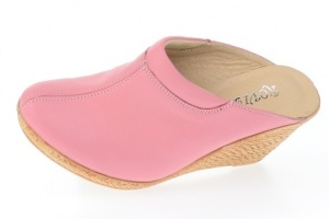 Saboti dama roz din piele naturala, platforme de 7 cm - TEA19ROZ - Img 3