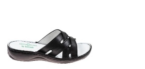 Saboti medicali femei, din piele naturala box Med-Line BR472NEGRU