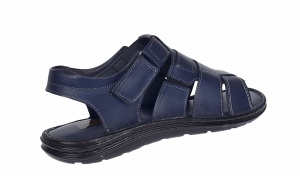 Sandale barbati casual din piele naturala bleumarin GKR47BL - Img 4
