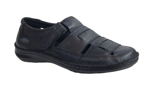 Sandale barbati casual din piele naturala - Model Negru SCV2N - Img 5