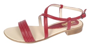 Sandale dama casual din piele naturala Rosu S8R - Img 4
