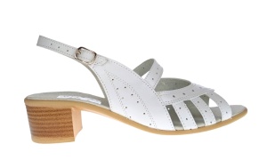 Sandale dama din piele naturala box, ALB, S32ALB - Img 3