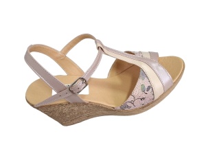 Sandale dama din piele naturala cu platforme de 7cm Nude S61XNUD - Img 4