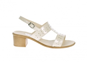 Sandale dama din piele naturala lacuita de culoare bej - S7LACBEJ - Img 2