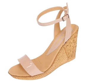 Sandale dama piele naturala cu platforme de 10 cm – Nude Lac S107NDL - Img 7