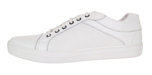 Sneakers barbati casual din piele naturala - Model Alb 1021 - Img 5