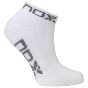 NOX KRATKE ČARAPE ZA PADEL - bele sa sivim logom