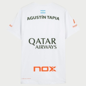 MUŠKA PADEL MAJICA - SPONSORS AT10 BY AGUSTIN TAPIA (bela)