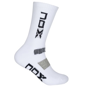 NOX DUGE ČARAPE ZA PADEL - bele sa teget logom
