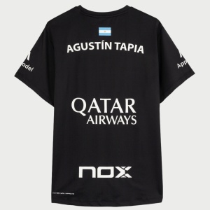 MUŠKA PADEL MAJICA - SPONSORS AT10 BY AGUSTIN TAPIA (crna)
