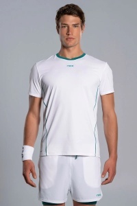 MUŠKA PADEL MAJICA WHITE/IVY GREEN - PRO SERIJA 26