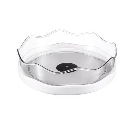 Organizator rotativ tip tava pentru frigider sau dulap, awwaline, alb, 27 cm, rotatie 360 grade