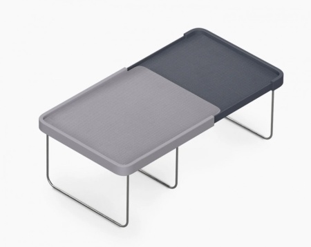 Raft depozitare extensibil, awwaline, gri, lungime maxima 40cm