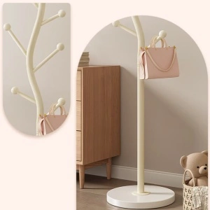 Cuier haine in forma de S, awwaline, crem, otel carbon, 7 carlige, 178 x 30 cm - Img 6