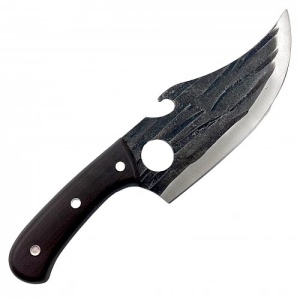 Cutit universal de bucatarie otel inoxidabil, awwaline, 28 x 6.5 cm, lama 17 cm, Maro, Antiaderent, ideal pentru Feliat, Tocat, Dezosat, Filetat, Decojit - Img 1