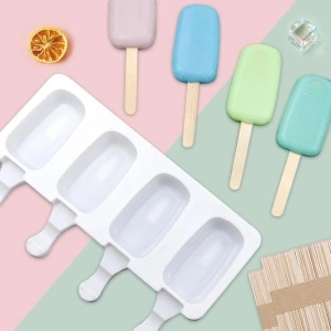 Forma inghetata cu 4 compartimente, awwaline, forme ovale, alba, silicon alimentar, 50 de bete - Img 3
