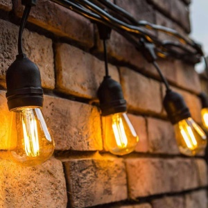 Ghirlanda Luminoasa Decorativa, awwaline, Neagra, Incarcare Solara sau USB, Becuri LED Lumina Calda, Interconectabila, 9 programe de lumini, 2W/bec, 3000K, IP65, ideala pentru Interior/Exterior/Gradina - Img 2