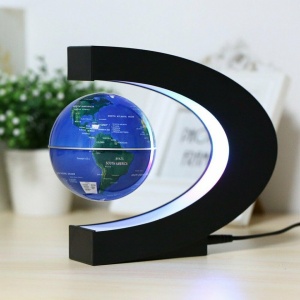 Glob pamantesc magnetic plutitor cu iluminare LED, awwaline®, albastru - Img 7