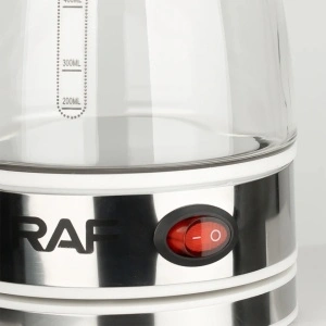 Ibric electric pentru cafea, RAF, alb/negru, putere 650W, capacitate 500ml, recipient sticla borosilicata, BPA Free, indicator luminos, ideala pentru cafea turceasca si greceasca - Img 7