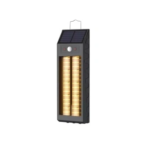 Lampa Solara cu Senzor de Miscare, awwaline, neagra, 18W, 1200 LM, prindere cu agatatoare sau pe perete, baterie 1200 mAh, 3 moduri de iluminare - Img 1