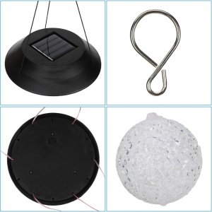 Lampa solara LED tip clopotei de vant, awwaline, multicolor, 6 globuri, impermeabil, incarcare solara - Img 5