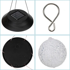 Lampa solara LED tip clopotei de vant, awwaline, multicolor, 6 globuri, impermeabil, incarcare solara - Img 5