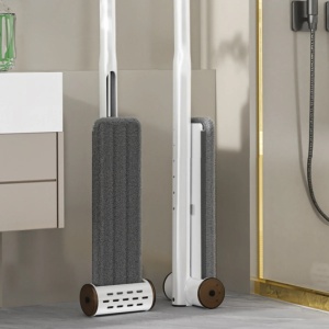 Mop pliabil rotativ cu sistem de uscare, awwaline, 4 lavete microfibra, 137 x 45 x 11 cm - Img 2