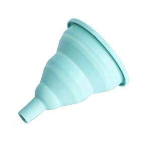 Palnie pliabila din silicon, awwaline, albastru, compacta, ideala pentru transfer lichide, reumplere borcane condimente
